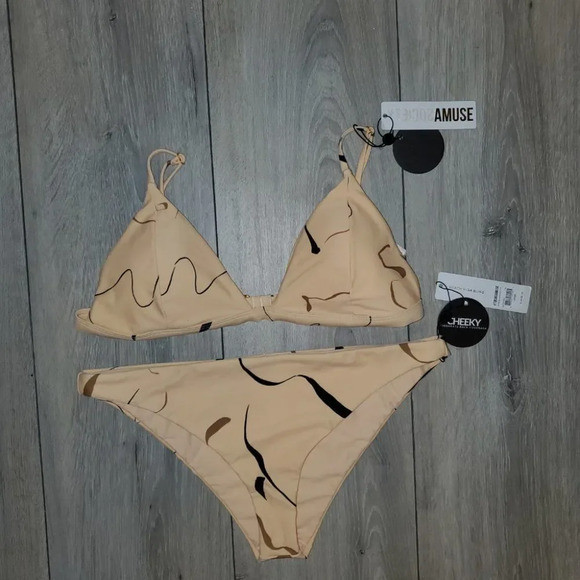 Amuse Society Cheeky Sz L Two Piece Swimwear - Picture 8 of 10